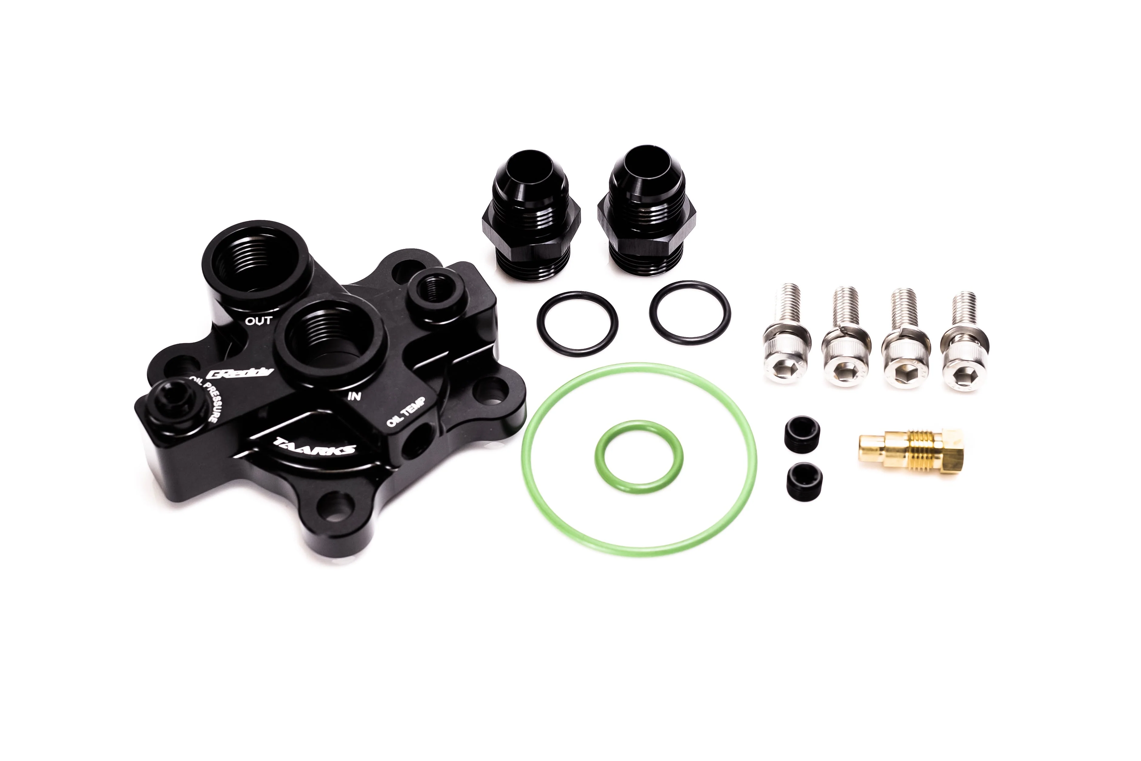 GReddy x Taarks RB26 Specific Oil Cooler Filter Block Adapter, Remote Filter - Image 3