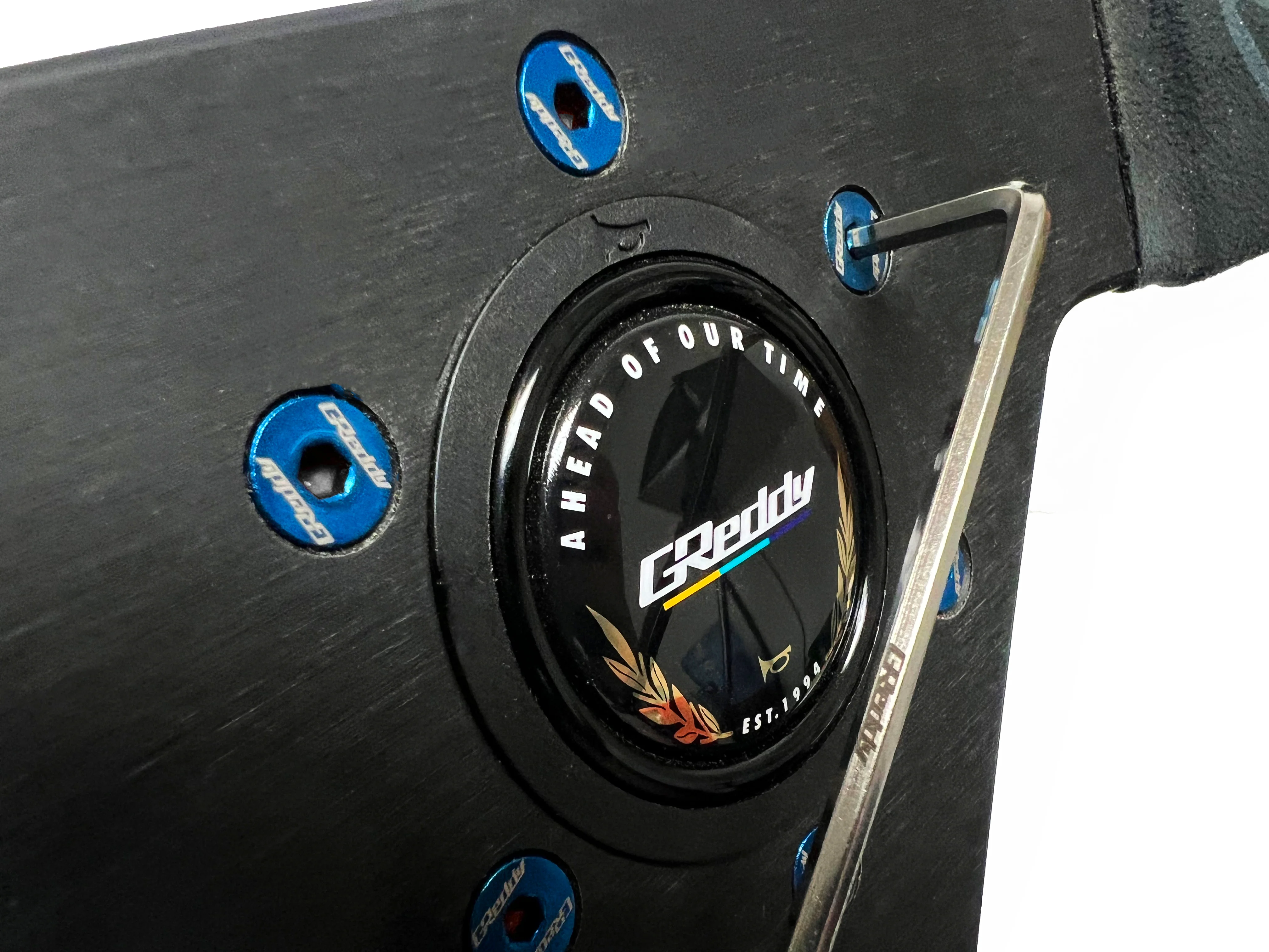 GReddy Steering Wheel Bolt Kit(s) - Burnt Blue/Raw Gold Titanium - Image 4