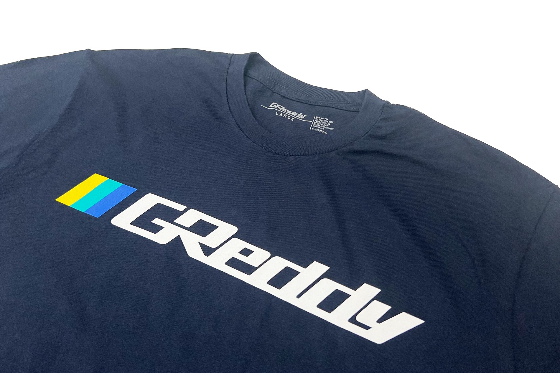 GReddy OG Logo Tee (with 3 stripes) - Navy - Image 2