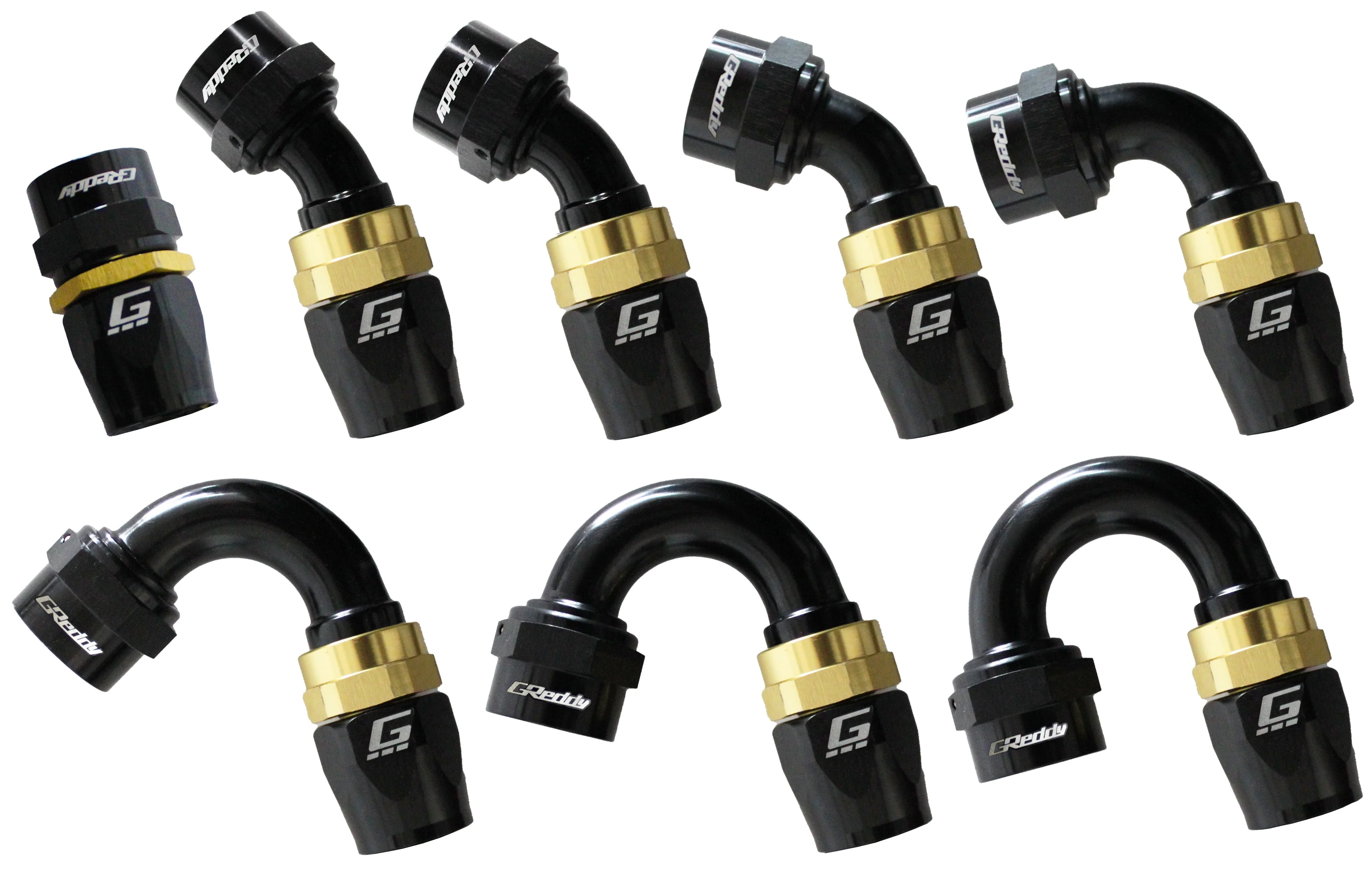 GREDDY 180 DEG. AN HOSE END(s) - BLACK/GOLD - (12800418 12800618 12800818 12801018 12801218 12801618) - Image 8