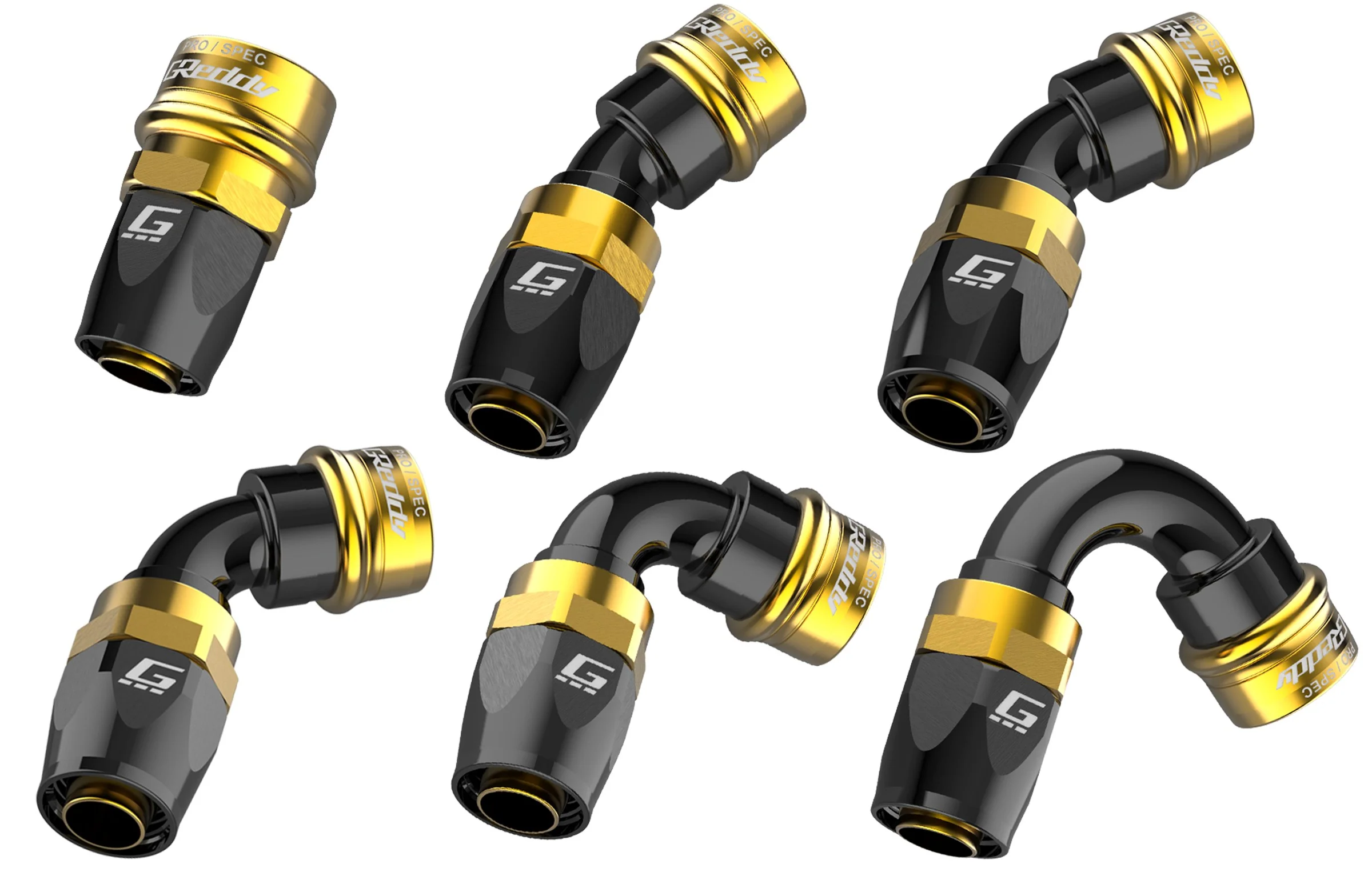 GReddy PRO/SPEC -16 Quick-Release Swivel Hose End - Black / Gold anodized