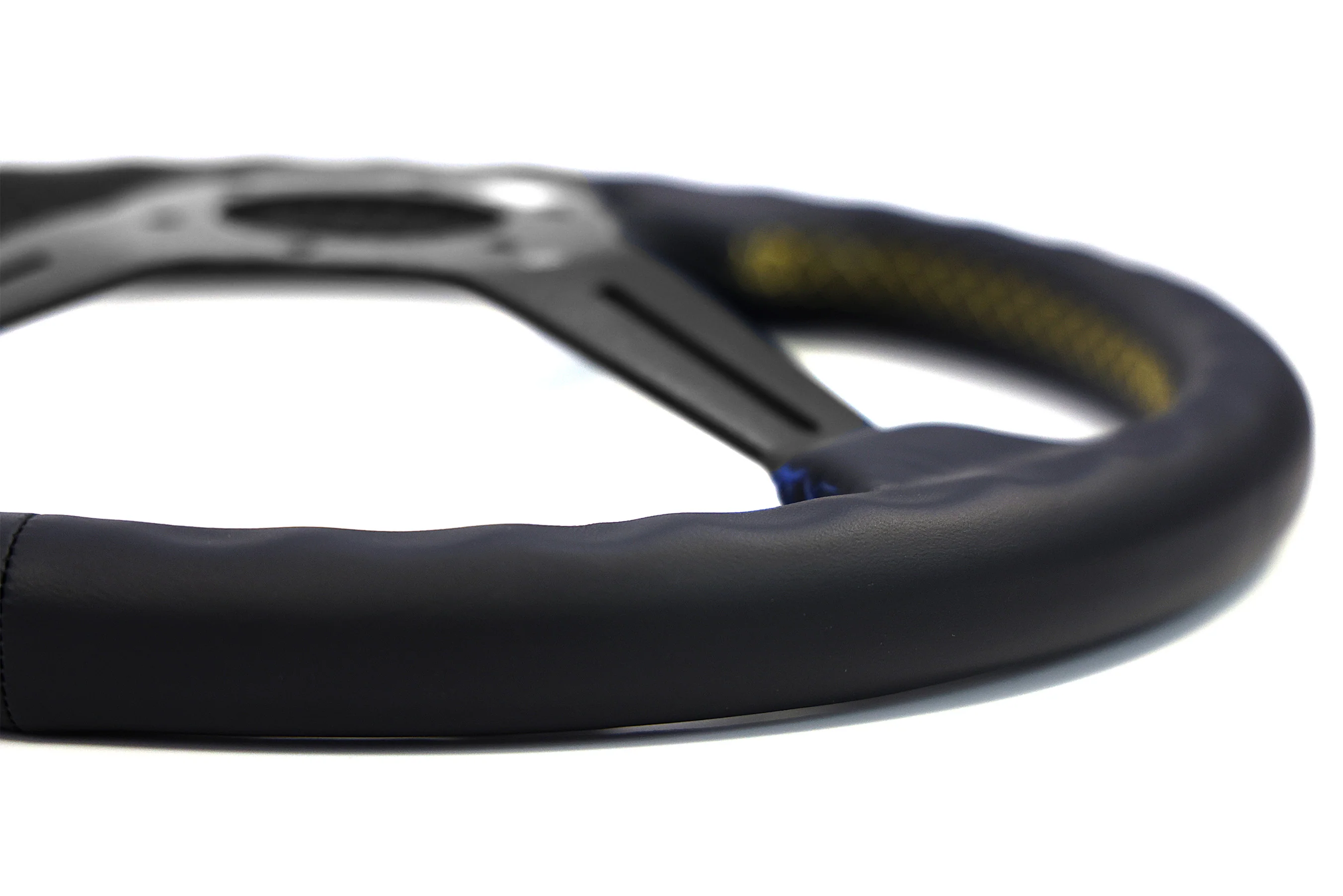 GReddy 3 Color Stitch Steering Wheel - Leather - Image 5