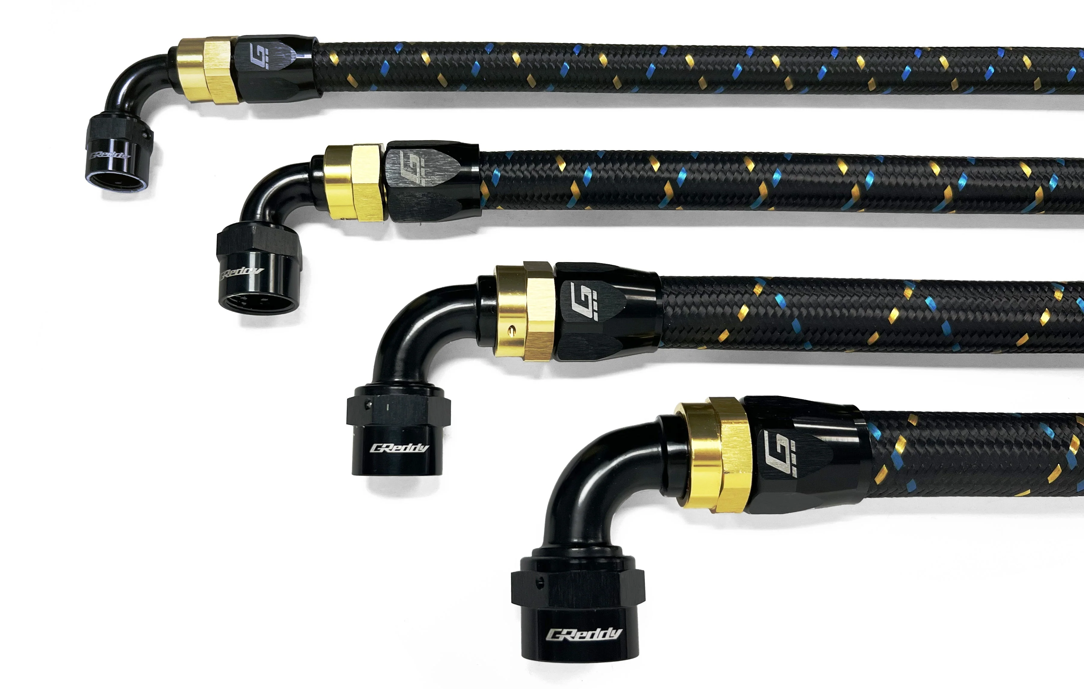 GREDDY 45 DEG. AN HOSE END(s) - BLACK/GOLD - (12800445 12800645 12800845 12801045 12801245 12801645) - Image 7