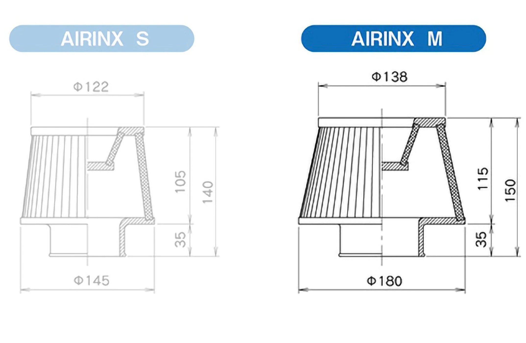 100MM DIA GREDDY AIRINX M UNIVERSAL - (12500633) - Image 4