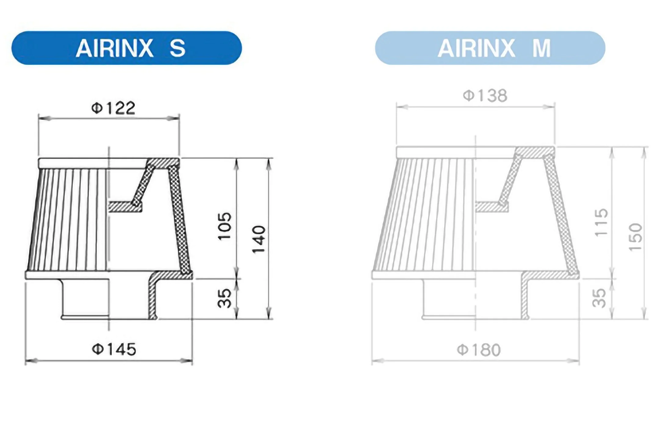 80MM DIA GREDDY AIRINX S UNIVERSAL - (12500603) - Image 5