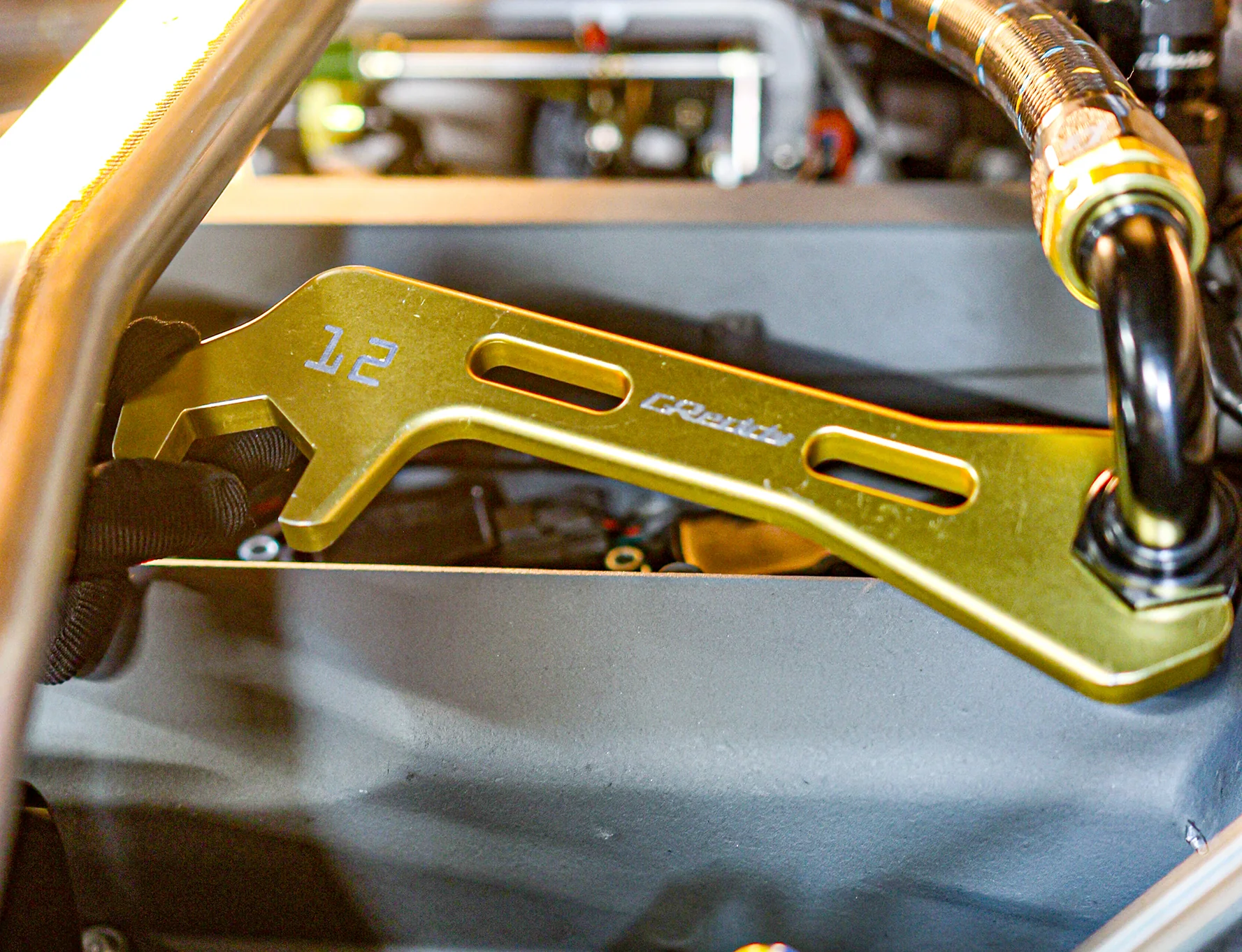 GReddy Angled AN Wrenches - Gold Anodized - Image 2