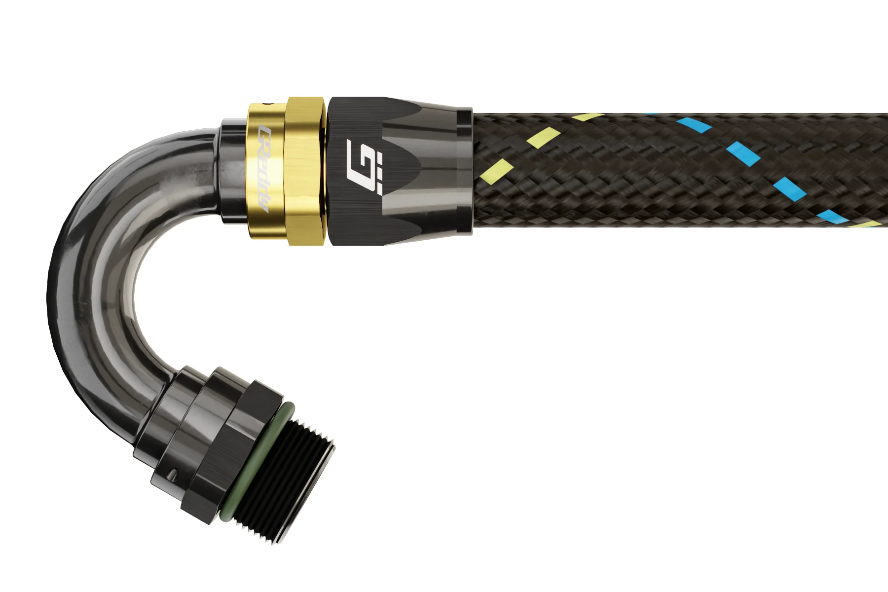 GReddy -08 ORB male Swivel Hose End(s) - Black / Gold anodized - Image 11