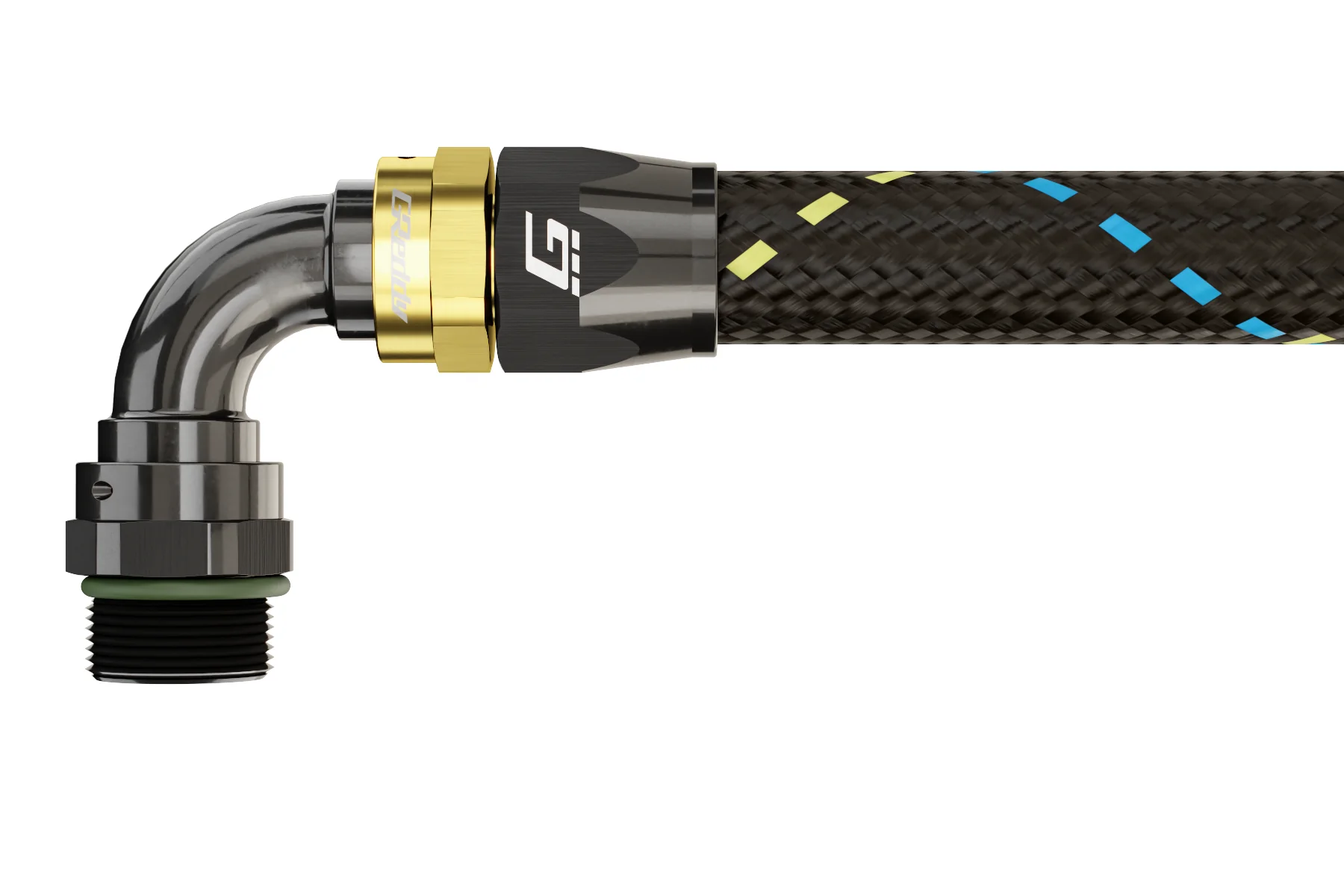 GReddy -08 ORB male Swivel Hose End(s) - Black / Gold anodized - Image 8