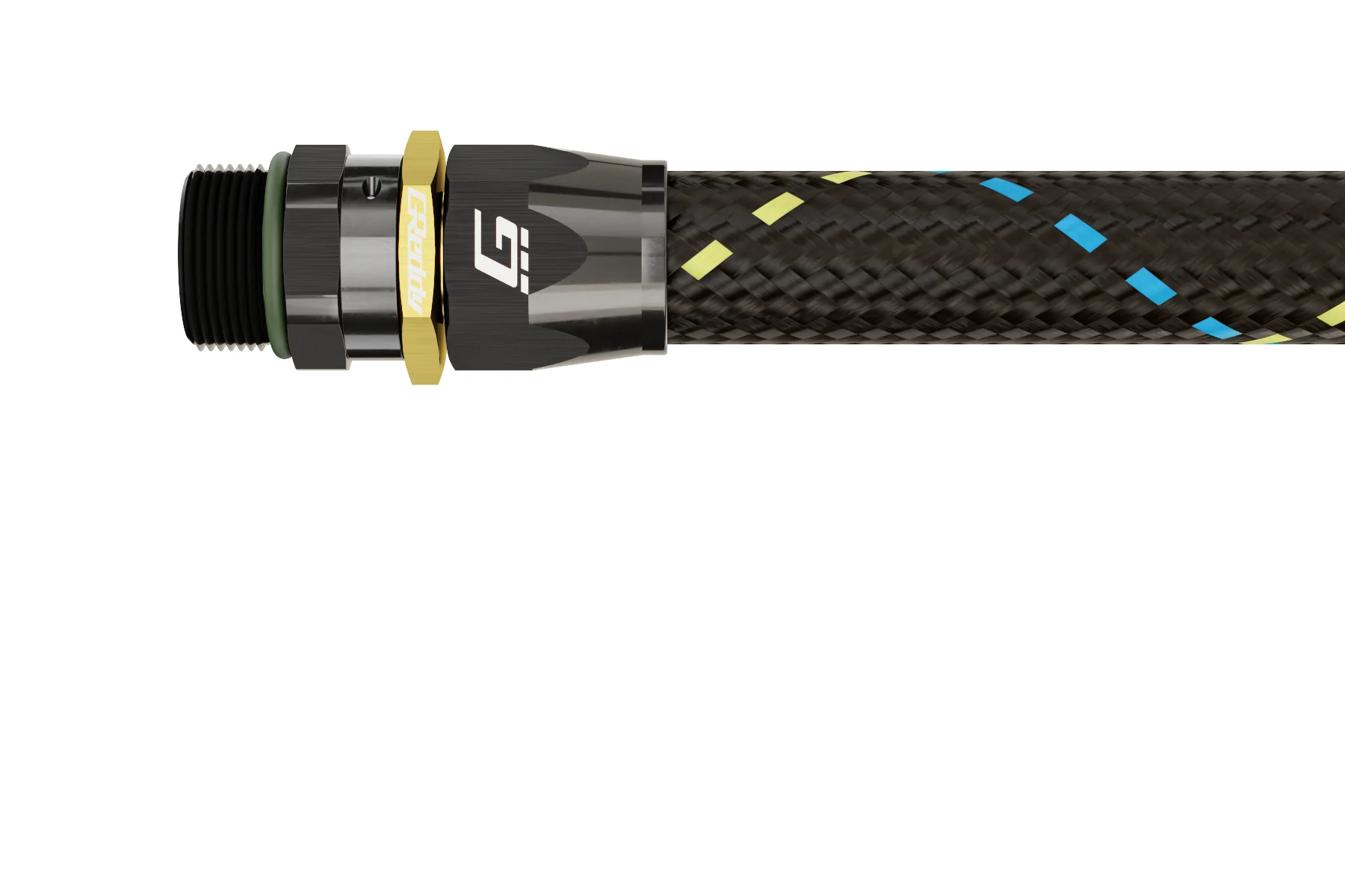 GReddy -10 ORB male Swivel Hose End(s) - Black / Gold anodized - Image 4