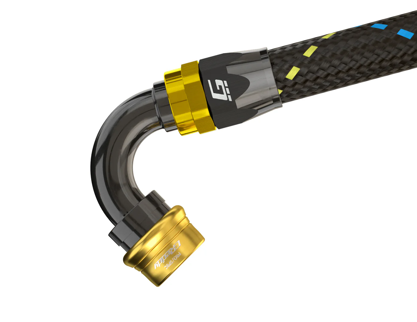 GREDDY PRO/SPEC 120 DEG. QUICK-RELEASE HOSE END(s) - BLACK/GOLD - (12860412 12860612 12860812 12861012 12861212 12861612 12862012)
