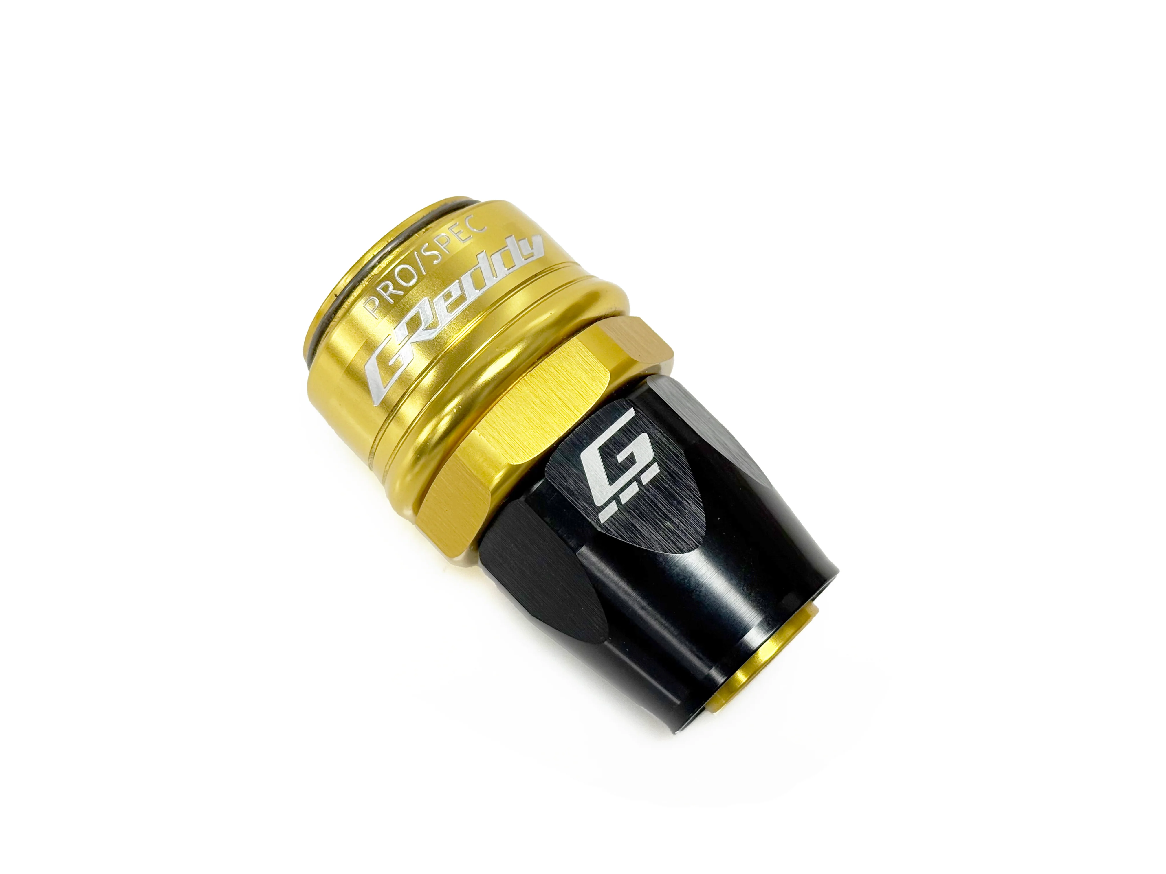 GREDDY PRO/SPEC STRAIGHT QUICK-RELEASE HOSE END(s) - BLACK/GOLD - (12860400 12860600 12860800 12861000 12861200 12861600 12862000) - Image 4