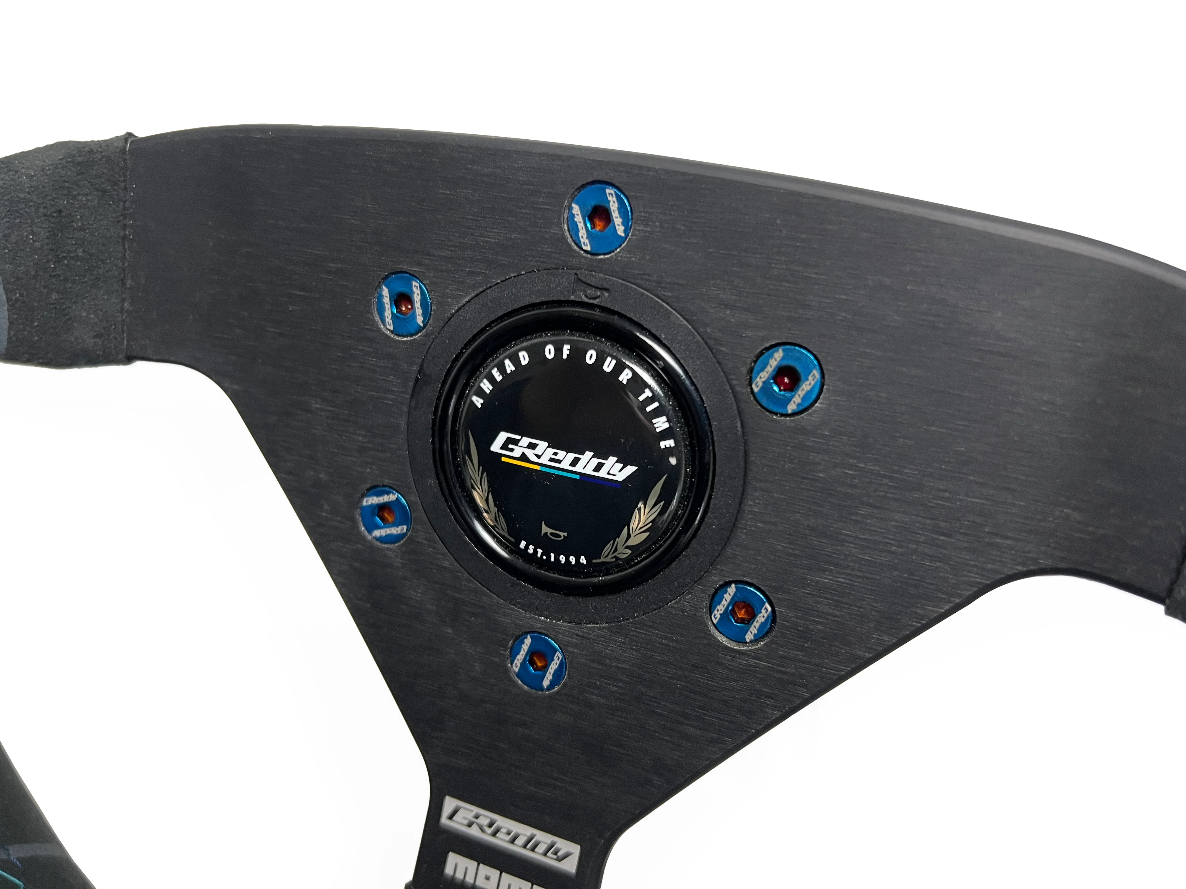 GReddy Steering Wheel Bolt Kit(s) - Burnt Blue/Raw Gold Titanium - Image 6