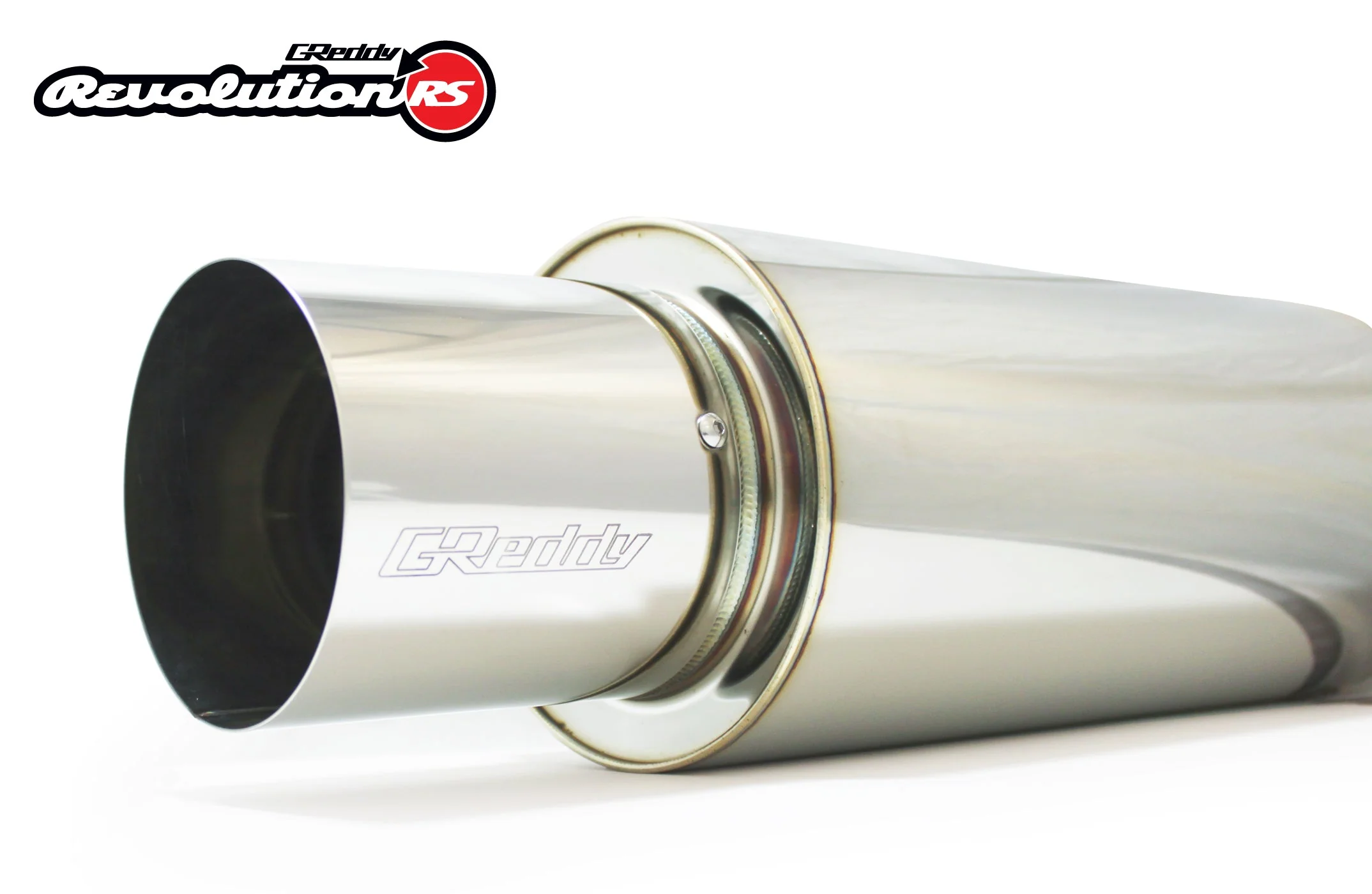 REVOLUTION RS UNIVERSAL MUFFLER 3.0"- 3-BOLT 115MM TIP - (11001131)