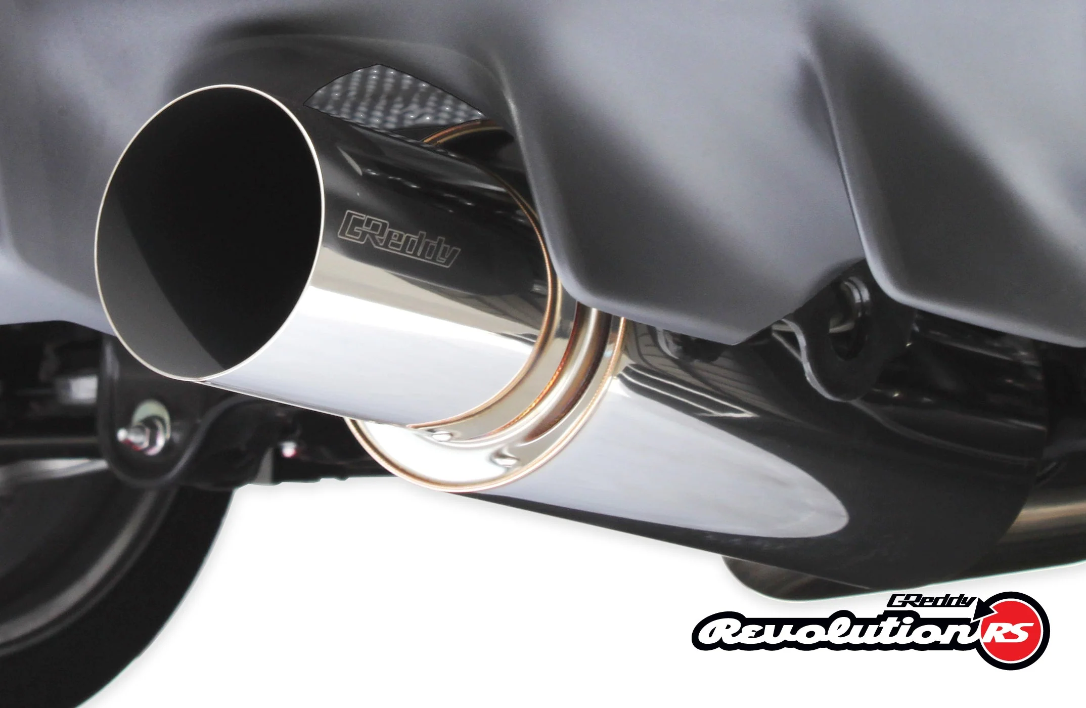 REVOLUTION RS UNIVERSAL MUFFLER 3.0"- 3-BOLT 115MM TIP - (11001131) - Image 4