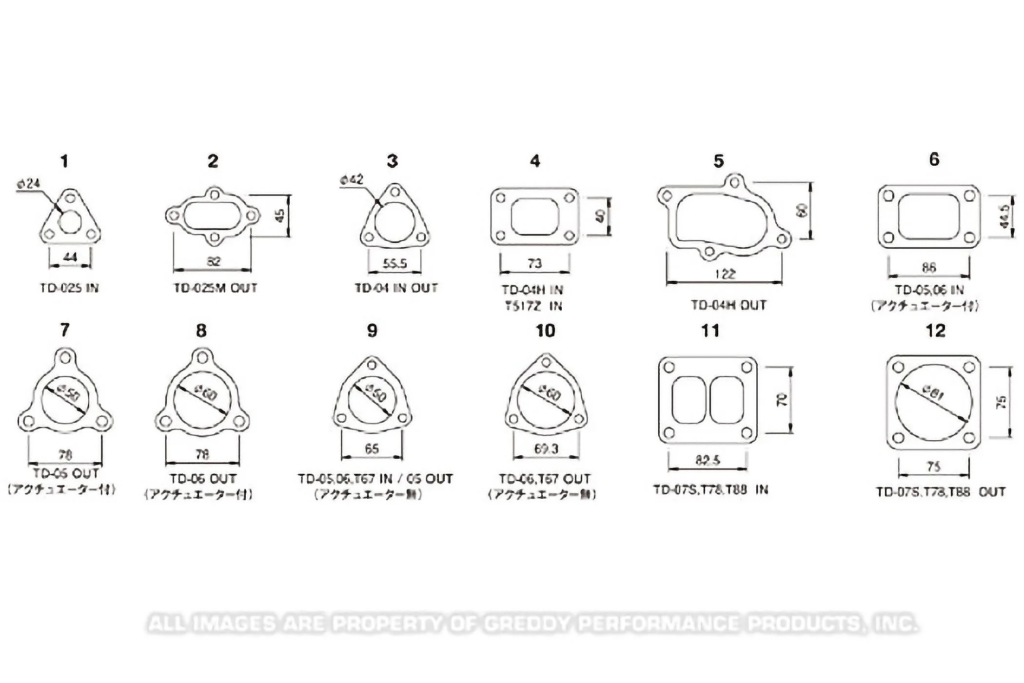 TD TURBO INLET/OUTLET (EXT) GASKET TD05SH TD06S L2 TD06SH T67 - (11900130) - Image 4