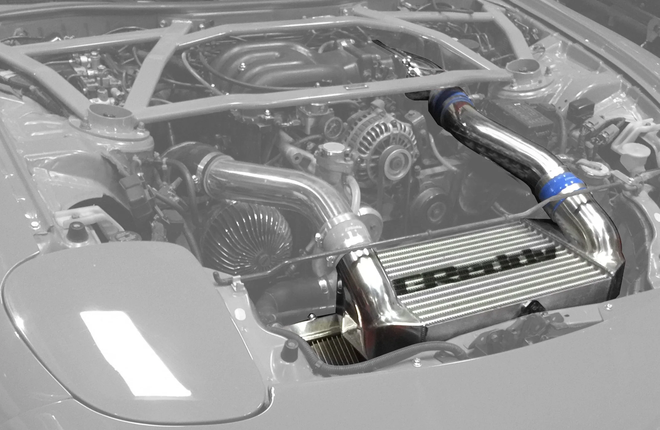 GREDDY V-MOUNT INTERCOOLER / RADIATOR KIT FD3S Ver. 2 STANDARD KIT - (12040703 / 12040720) - Image 2