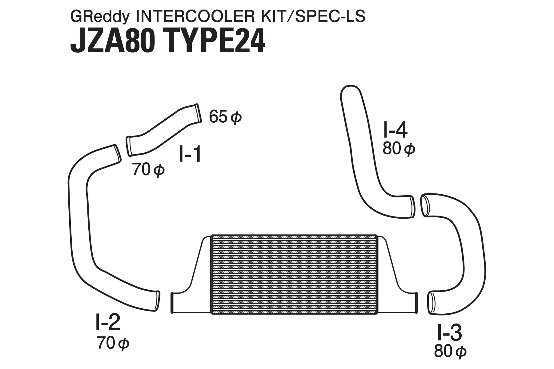 GREDDY INTERCOOLER KIT SPEC-LS T-24 JZA80 - (12010465) - Image 3