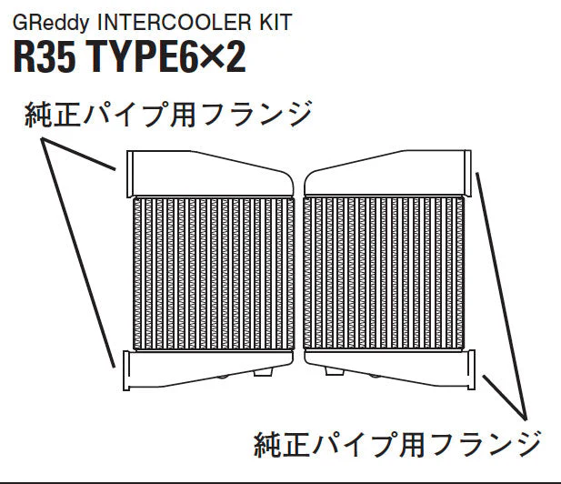 GREDDY INTERCOOLER KIT SPEC-R HG R35 SPEC-R HG 2X T-6 R35GTR - (12020483) - Image 3